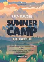 Sommercamp Poster Vorlage vektor