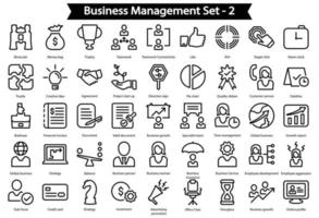 Business-Management-Linie-Icon-Set vektor