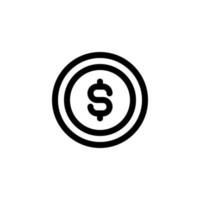 mynt ikon design vektor symbol betalning, valuta, pengar, dollar