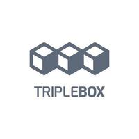 Triplebox-Logo-Vorlage für Ihr Firmenlogo vektor