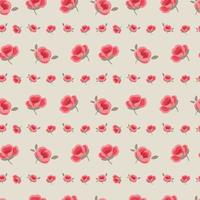 elegantes süßes horizontales Rosenmuster mit Punkten auf Beige. Jahrgang nahtlose Muster wiederholen. schöne weibliche Textur für Tapeten, Textilien, Druck, Geschenkpapier. vektor