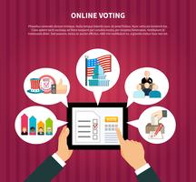 Online-Abstimmungen bei Wahlen vektor