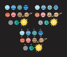 Planeten-Smiley-Emoticon auf weiß vektor