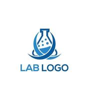 Laborlogo für Biotech-Unternehmen vektor