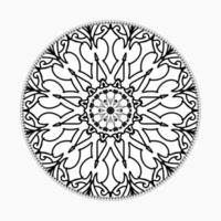 cirkulärt mönster i form av mandala med blomma för henna mandala tatuering dekoration vektor