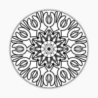 kreisförmiges Muster in Form von Mandala mit Blume für Henna-Mandala-Tattoo-Dekoration vektor