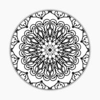 kreisförmiges Muster in Form von Mandala mit Blume für Henna-Mandala-Tattoo-Dekoration vektor