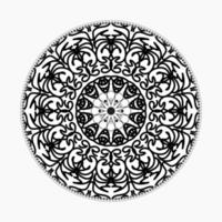 kreisförmiges Muster in Form von Mandala mit Blume für Henna-Mandala-Tattoo-Dekoration vektor