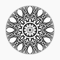 kreisförmiges Muster in Form von Mandala mit Blume für Henna-Mandala-Tattoo-Dekoration vektor