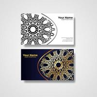 Visitenkarte. Vintage dekorative Elemente. dekorative florale Visitenkarten oder Einladung mit Mandala. vektor