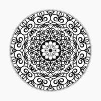 kreisförmiges Muster in Form von Mandala mit Blume für Henna-Mandala-Tattoo-Dekoration vektor