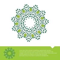 kreisförmige florale Mandala Malvorlagen kostenlose Vector Illustration