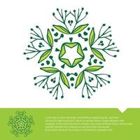 kreisförmige florale Mandala Malvorlagen kostenlose Vector Illustration