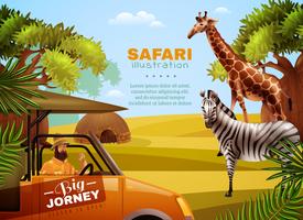 Safari farbiges Plakat vektor