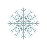 blaue Schneeflocke. Symbol-Logo-Design. Eiskristall Wintersymbol. Vorlage für Winterdesign. vektor