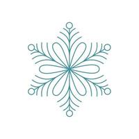 blå snöflinga. ikon logotyp design. iskristall vintersymbol. mall för vinterdesign. vektor
