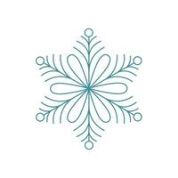 blaue Schneeflocke. Symbol-Logo-Design. Eiskristall Wintersymbol. Vorlage für Winterdesign. vektor