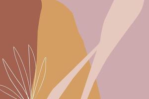 stylische Vorlagen mit organischen abstrakten Formen und Linien in Nude-Farben. Pastellhintergrund im minimalistischen Stil. zeitgenössische Vektorillustration