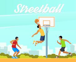 Straßen-Basketball-Illustration vektor