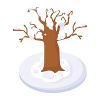 nakna snöträd vektor