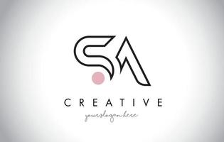 sa brief logo design mit kreativer moderner trendiger typografie. vektor