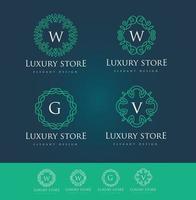 Luxus-Logo-Design-Ikonen vektor