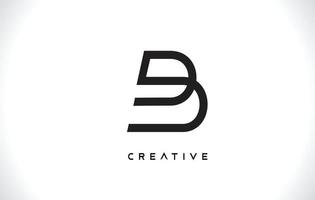 b-Brief-Design-Logo mit kreativem, modernem, minimalistischem Monogramm-Stil-Vektor. vektor