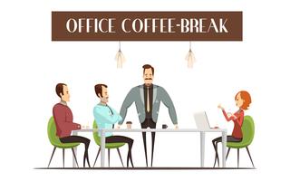 kontor kaffe break illustration vektor