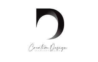 lila d-Logo-Brief-Design-Symbol. kreatives schwarzes design von d buchstaben in vektor
