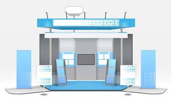 Realistische Messestand-Komposition vektor