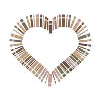 Bücherrahmen in Herzform. Graphoc zum Verkauf Banner mit Literatur für Buchliebhaber Tag.