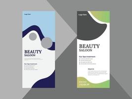 skönhetsvård roll up banner designmall. spa- och skönhetsfrämjande affischdesign. skönhet och välbefinnande banner design. omslag, affisch, tryckfärdigt vektor