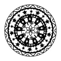 isolerad svart bohemisk mandala vektor design