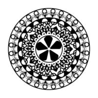 isolerad svart bohemisk mandala vektor design