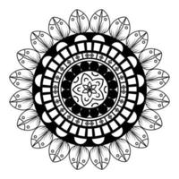 isolerad svart bohemisk mandala vektor design