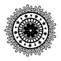 isolerad svart bohemisk mandala vektor design