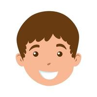 huvudet av söt liten pojke avatar karaktär vektor