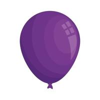lila ballong helium isolerade ikon vektor