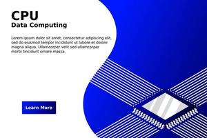 Künstliche Intelligenz Mikrochip-Abbildung. Quanten-Computing. pc mainboard illustration hintergrund vektor