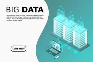 stordator, powered server, högteknologiskt koncept, datacenter, molndatalagring vektor