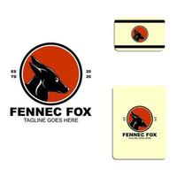 einfaches Fennek-Fuchs-Logo vektor