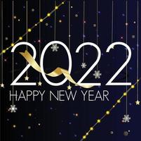 neues Jahr 2022 Hintergrundvorlagendesign vektor