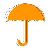 Regenschirm-Symbol auf weißem Hintergrund. flache Vektorillustration vektor