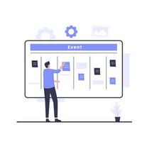 event management illustration designkoncept vektor