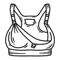 amningsbh för kvinnor under amning och amning, vektor skiss doodle ikon. moderskap och speciella matningsanordningar