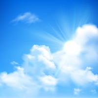 Sonne und Wolken Hintergrund vektor
