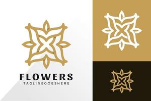 lyxig blomma logotyp vektor design, kreativa logotyper design koncept för mall