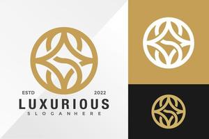 Luxus-Buchstabe s abstrakte Logo-Design-Vektor-Illustration-Vorlage