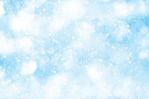 abstrakt akvarell snö fallande bakgrund för jul och vinter vektor