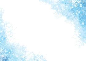 Aquarell abstrakter blauer Spritzer mit Schneeflocke für Weihnachtswinterhintergrund vektor